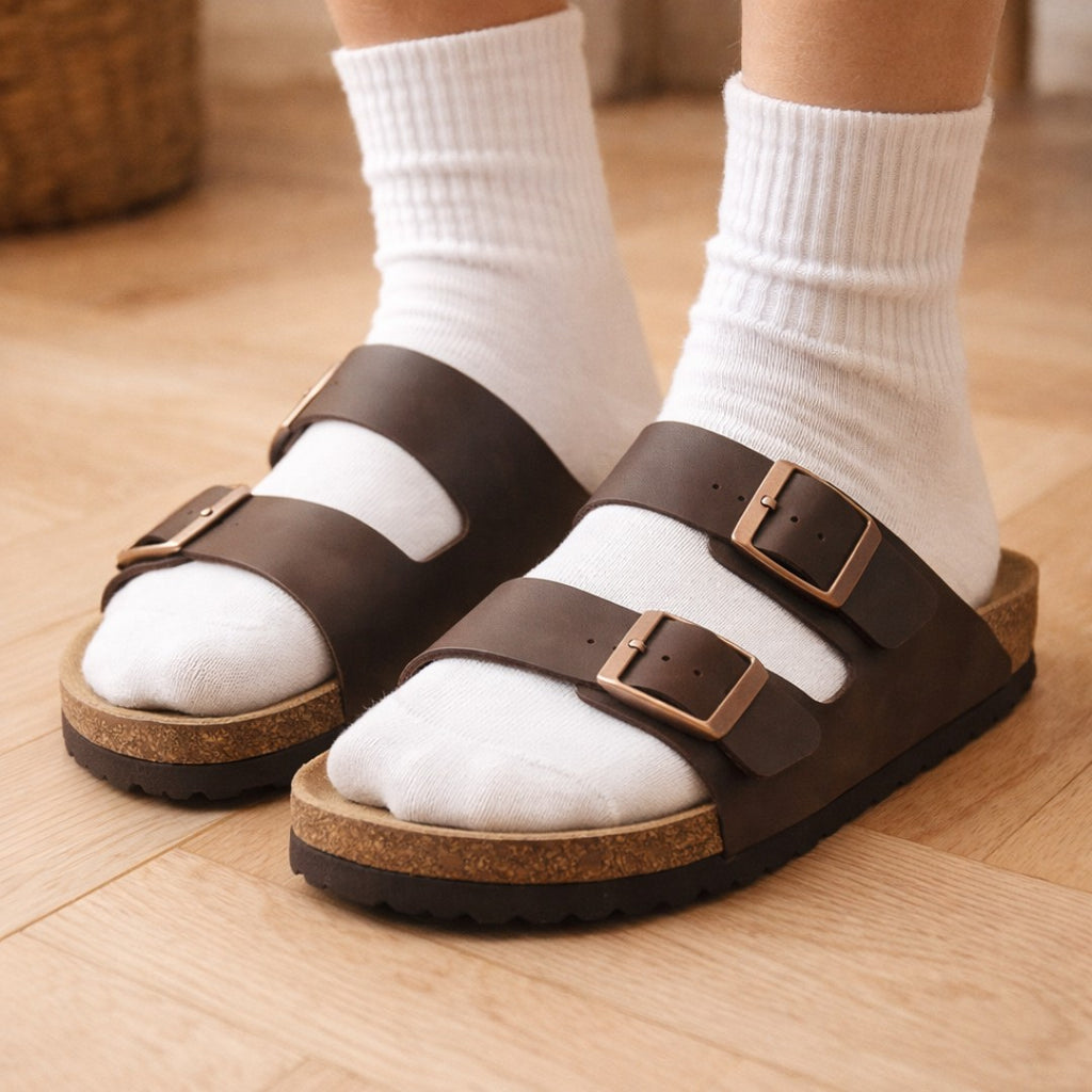 Karius - Sandali ergonomici per tutti i giorni in pelle scamosciata